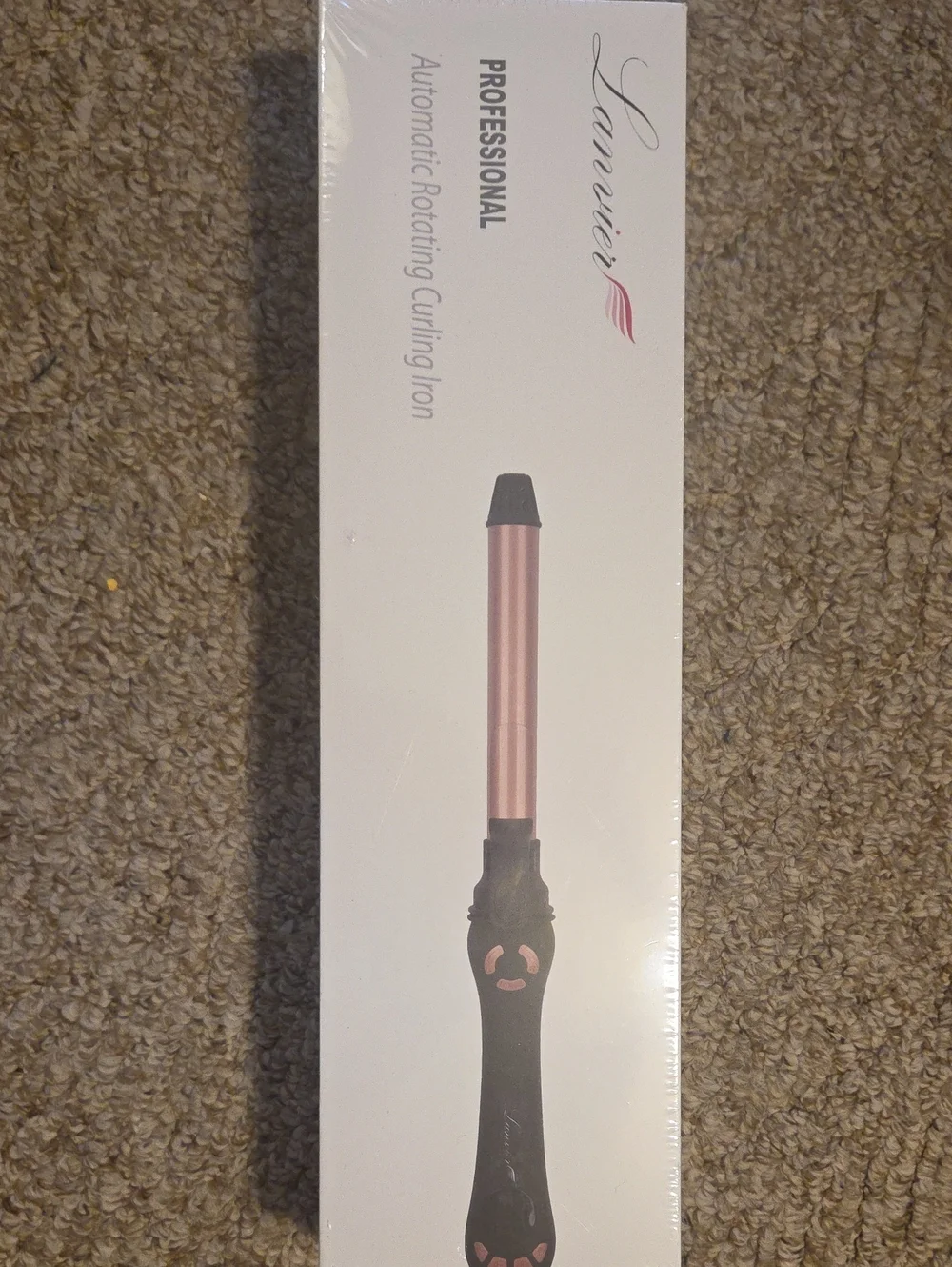 Professional Automatic Rotating Curling Iron - Pink Barrel